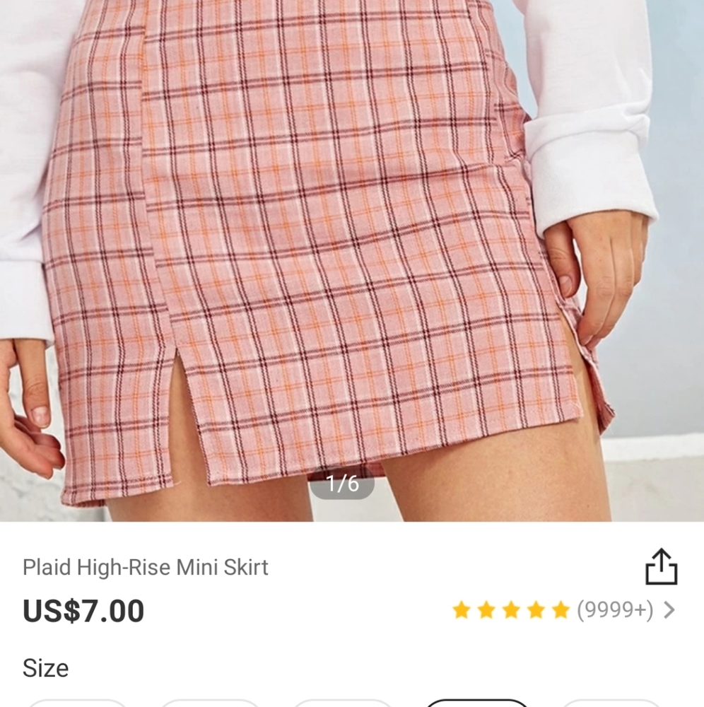 High-rise mini skirt